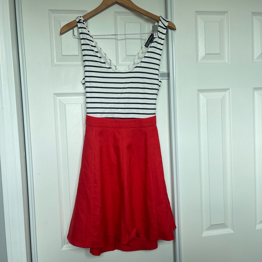 Open Back Striped Dress